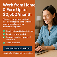 Discover how to earn up to $2,500/month from home with real strategies, expert insights, and no initial investment. Perfect for students, parents, and freelancers worldwide.